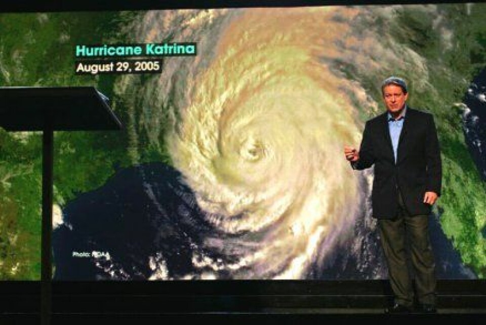 'An Inconvenient Truth bruker mye tid på orkanen Katrina. (Foto: United International Pictures)'