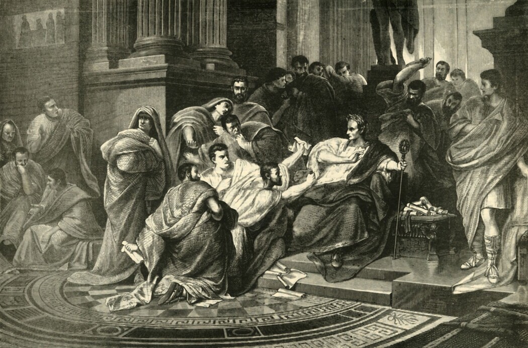 Et av de mest kjente attentatene fant sted før moderne tidsregning. Den 15. mars år 44 før Kristus hadde romerske senatorer lenge fryktet at Julius Caesar skulle avskaffe republikken og gjøre Romerriket til et kongedømme. Da drepte de Caesar. Et av de mest kjente attentatene fant sted før moderne tidsregning. Den 15. mars år 44 før Kristus hadde romerske senatorer lenge fryktet at Julius Caesar skulle avskaffe republikken og gjøre Romerriket til et kongedømme. Da drepte de Caesar.