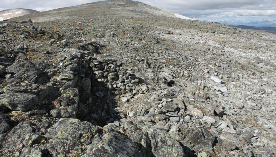 Restene av et tilfluktssted bygget av stein i området. Den er ikke datert enda