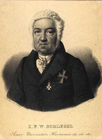 Johan Frederik Schlegel tok til motmæle mot William Scott på engelsk, fransk og dansk. Selv kan Schlegel ha spilt en viktigere rolle for Norges grunnlov enn vi har vært klar over. Ved Københavns universitet var han den første professor som innførte skriftlige øvelser for studentene. (Foto: (Litografi etter et maleri av David Monies, fra Det kongelige Bibliotek, København)) Johan Frederik Schlegel tok til motmæle mot William Scott på engelsk, fransk og dansk. Selv kan Schlegel ha spilt en viktigere rolle for Norges grunnlov enn vi har vært klar over. Ved Københavns universitet var han den første professor som innførte skriftlige øvelser for studentene. (Foto: (Litografi etter et maleri av David Monies, fra Det kongelige Bibliotek, København))
