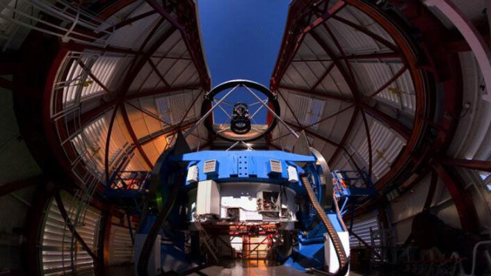 Den nye kamerateknologien er nylig montert på MagAO-teleskopet i Chile. (Foto: Yuri Beletsky, Las Campanas Observatory) Den nye kamerateknologien er nylig montert på MagAO-teleskopet i Chile. (Foto: Yuri Beletsky, Las Campanas Observatory)