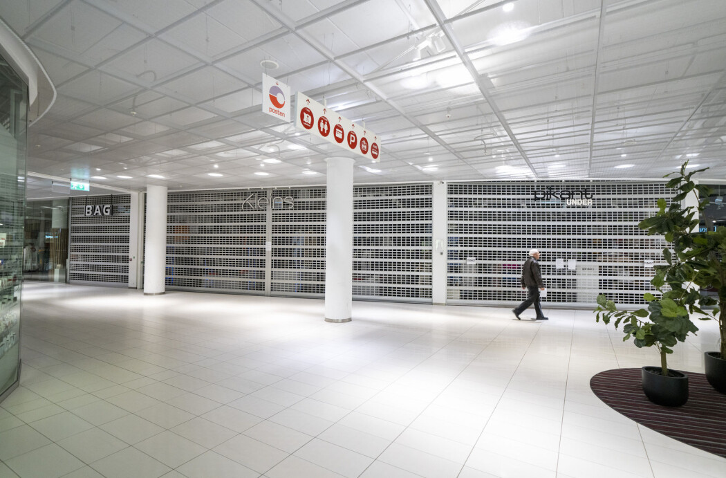 Stengte butikker på Sirkus shopping i Trondheim på grunn av koronavirusutbruddet. Stengte butikker på Sirkus shopping i Trondheim på grunn av koronavirusutbruddet.