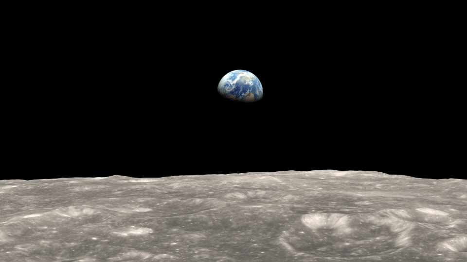 Bildet ligner på de som ble tatt av Apollo-astronautene, men er mye nyere. Det er tatt av romsonden Lunar Reconnaissance Orbiter, som bidro med data for å måle denne lille tidevannsbølgen på månens overflate. (Foto: NASA's Goddard Space Flight Center)