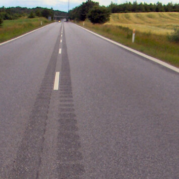 Rumlefelt frest ut i midten av en dansk vei. (Foto: Lcl/Wikimedia Commons) Rumlefelt frest ut i midten av en dansk vei. (Foto: Lcl/Wikimedia Commons)