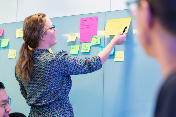 God «gammel» workshop hos Entur. Å jobbe kreativt i den virtuelle møteverden viser seg å være mer krevende. God «gammel» workshop hos Entur. Å jobbe kreativt i den virtuelle møteverden viser seg å være mer krevende.