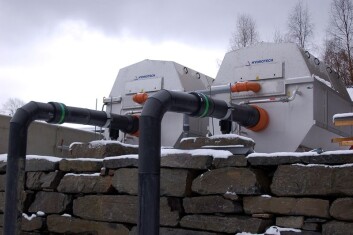 Avløpsvannet filtreres for partikler som kan brukes til gjødsel eller som biomasse i energiproduksjon. (Foto: Geir Helge Johnsen) Avløpsvannet filtreres for partikler som kan brukes til gjødsel eller som biomasse i energiproduksjon. (Foto: Geir Helge Johnsen)