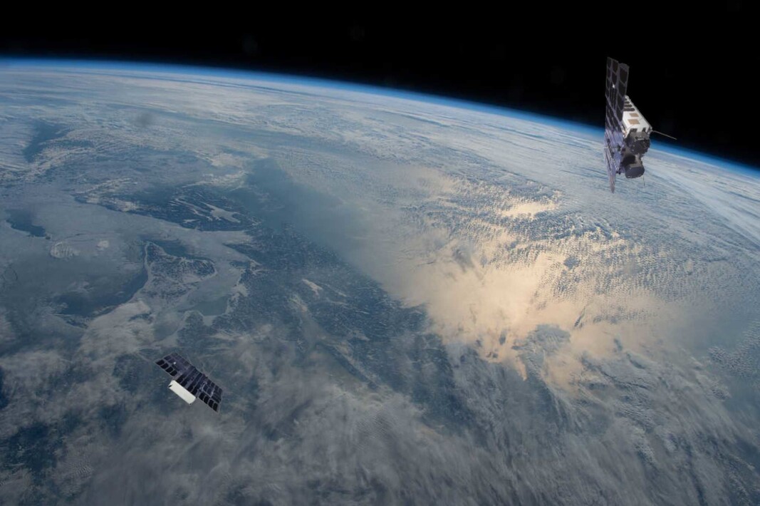 The satellites Birkeland and Huygens weigh up to 10 kilos each and have only 6 liter volume. The satellites Birkeland and Huygens weigh up to 10 kilos each and have only 6 liter volume.