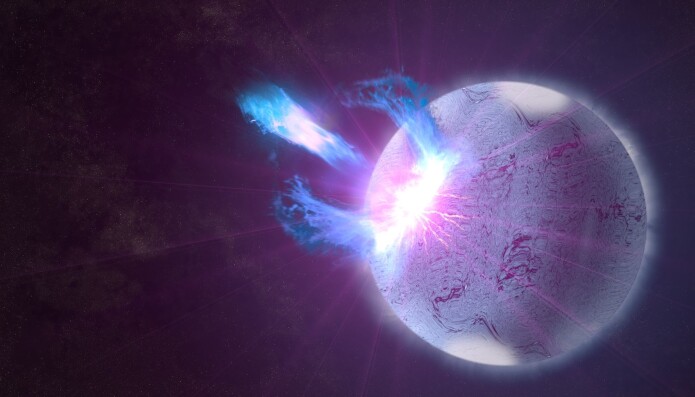 Et utbrudd fra en magnetar. Et utbrudd fra en magnetar.