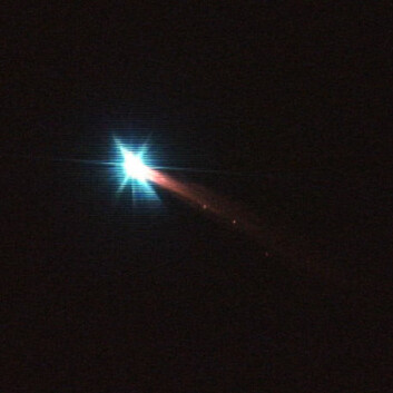 Dette blildet ble tatt av ATVen Jules Verne da den brant opp på vei ned gjennom atmosfæren i 2008. (Foto: ESA/NASA)