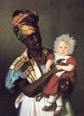 Danmark holdt i rundt regnet 200 år tusenvis av mennesker som slaver på de tre karibiske øyene, St. Thomas, St. Croix og St. Jan. Slavene ble kjøpt på den afrikanske gullkysten og fraktet til øyene på store slaveskip. De arbeidet i plantasjeeiernes store sukker- og kaffeplantasjer. Det tjente den danske statskassen på. Bildet viser en slavekvinne som var barnepike hos en dansk familie på 1800-tallet. (Foto: (Maleri av N.P. Holbech)) Danmark holdt i rundt regnet 200 år tusenvis av mennesker som slaver på de tre karibiske øyene, St. Thomas, St. Croix og St. Jan. Slavene ble kjøpt på den afrikanske gullkysten og fraktet til øyene på store slaveskip. De arbeidet i plantasjeeiernes store sukker- og kaffeplantasjer. Det tjente den danske statskassen på. Bildet viser en slavekvinne som var barnepike hos en dansk familie på 1800-tallet. (Foto: (Maleri av N.P. Holbech))
