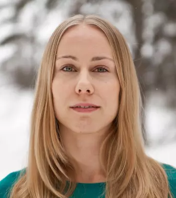 Sara Pudas er forsker ved Umeå Center for Functional Brain Imaging. (Foto: Mikael Stiernstedt)