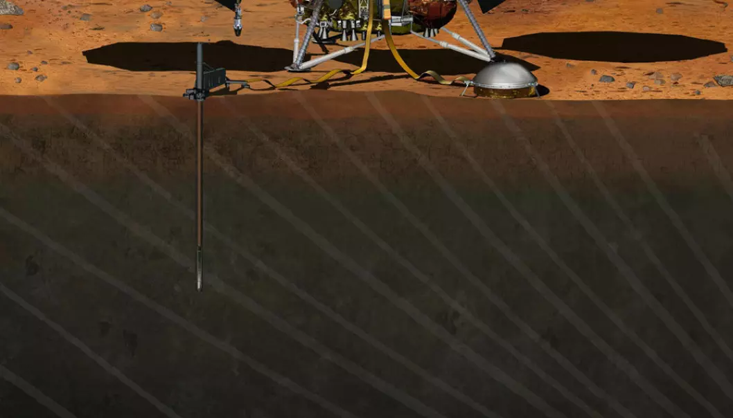 Skal analysere innsiden av Mars