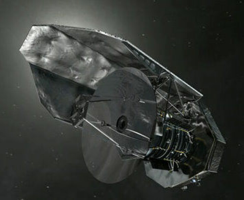 Herschel: Tre tonn med høyteknologi, bl. a.  et gigantisk speil. Oppdagelsene herfra ser ut til å bli et av ESAs varige bidrag til vår forståelse av Universet. (ESA)