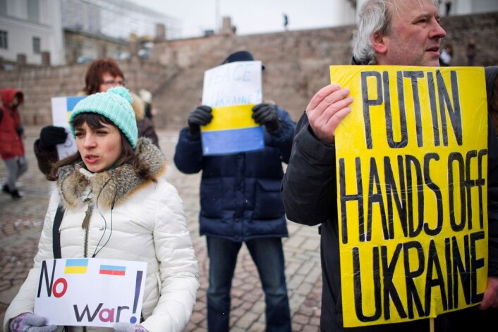Ukrainerne har i den senere tiden protestert mot Russlands metoder. (Foto: Lehtikuva, Reuters) Ukrainerne har i den senere tiden protestert mot Russlands metoder. (Foto: Lehtikuva, Reuters)