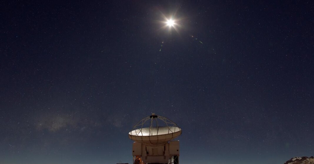 Panoramic view of ESO's Atacama Pathfinder Experiment telescope (APEX). This 12-metre diameter telescope is located at an altitude of 5000 metres on the Chajnantor Plateau in the Chilean Andes, proposed location of AtLAST. Panoramic view of ESO's Atacama Pathfinder Experiment telescope (APEX). This 12-metre diameter telescope is located at an altitude of 5000 metres on the Chajnantor Plateau in the Chilean Andes, proposed location of AtLAST.