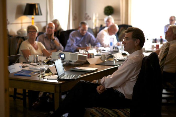 David Christiani og andre eksperter innen nanoteknologi og helse diskuterer nanorisiko på Ifs workshop i september. (Foto: Sigmund Clementz, If) David Christiani og andre eksperter innen nanoteknologi og helse diskuterer nanorisiko på Ifs workshop i september. (Foto: Sigmund Clementz, If)