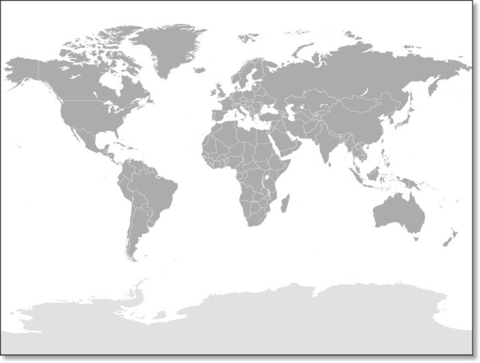 På et vanlig verdenskart blir Norge ganske mye for stort. Grønland og Svalbard i nord og Antarktis lengst i sør, blir alt for store. Europa blir også for stort i forhold til Afrika. På et vanlig verdenskart blir Norge ganske mye for stort. Grønland og Svalbard i nord og Antarktis lengst i sør, blir alt for store. Europa blir også for stort i forhold til Afrika.
