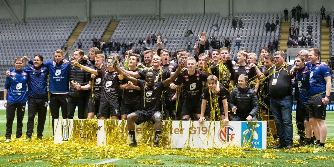 Sogndal Football Club who won the championship at Norway Cup G19 in 2018, after defeating team Rosenborg Football Club in the finals. Sogndal Football Club who won the championship at Norway Cup G19 in 2018, after defeating team Rosenborg Football Club in the finals.