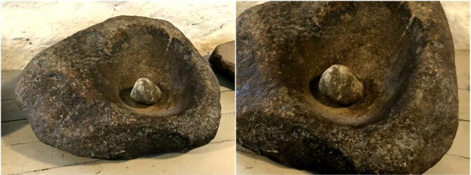 Skubbekvernen er den eldste kjente kverntypen i Norge og har kanskje vært her i landet så lenge som 6000 år. Den består av en skålformet stein (underligger) med en liten stein (løper) som skubbes frem og tilbake med håndkraft. Både korn, nøtter, røtter og andre ville vekster kunne knuses i skubbekvernen. Denne kverna er på museet i Egersund.
