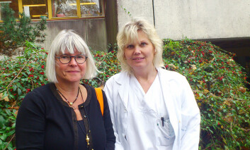 Anne-Lise Bjørke-Monsen (t.v) og Ingrid Torsvik er leger og forskere ved Haukeland universitetssykehus, Bergen. Etter nye forskningsfunn mener de anbefalingen om fullamming bør reduseres til fire måneder. (Foto: Andreas R. Graven) Anne-Lise Bjørke-Monsen (t.v) og Ingrid Torsvik er leger og forskere ved Haukeland universitetssykehus, Bergen. Etter nye forskningsfunn mener de anbefalingen om fullamming bør reduseres til fire måneder. (Foto: Andreas R. Graven)