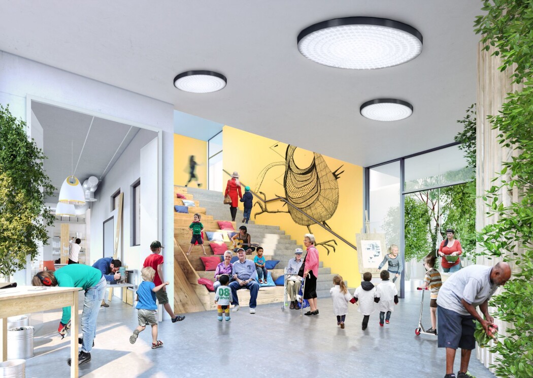 Generationernes Hus i Aarhus i Danmark: Her skal mennesker i ulike livsfaser og med ulike funksjonsnivåer leve side om side. Generationernes Hus i Aarhus i Danmark: Her skal mennesker i ulike livsfaser og med ulike funksjonsnivåer leve side om side.
