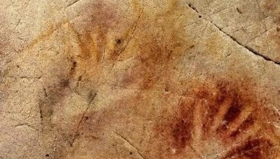 40 000 år gamle handavtrykk
