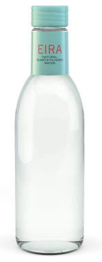 Slik ser flaskene med Eira-vann ut. Slik ser flaskene med Eira-vann ut.