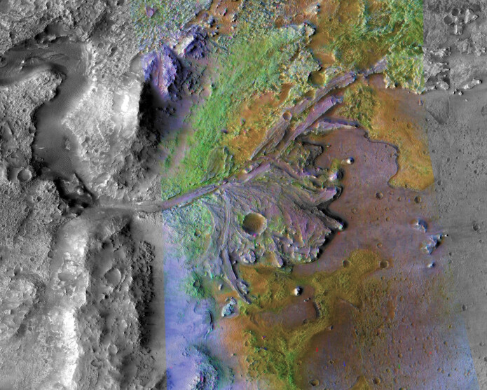 Landingsstedet Jezero Crater. Landingsstedet Jezero Crater.