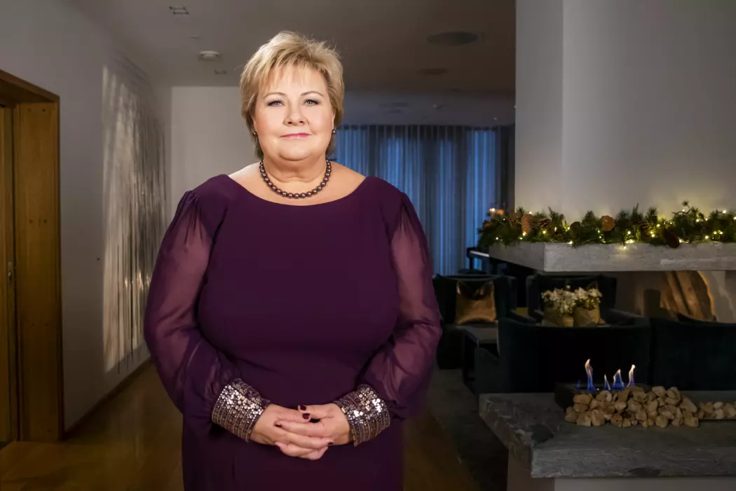 I nyttårstalen sin i 2019 snakket statsminister Erna Solberg om viktigheten av å få flere barn i Norge. Bildet er tatt ved en annen anledning