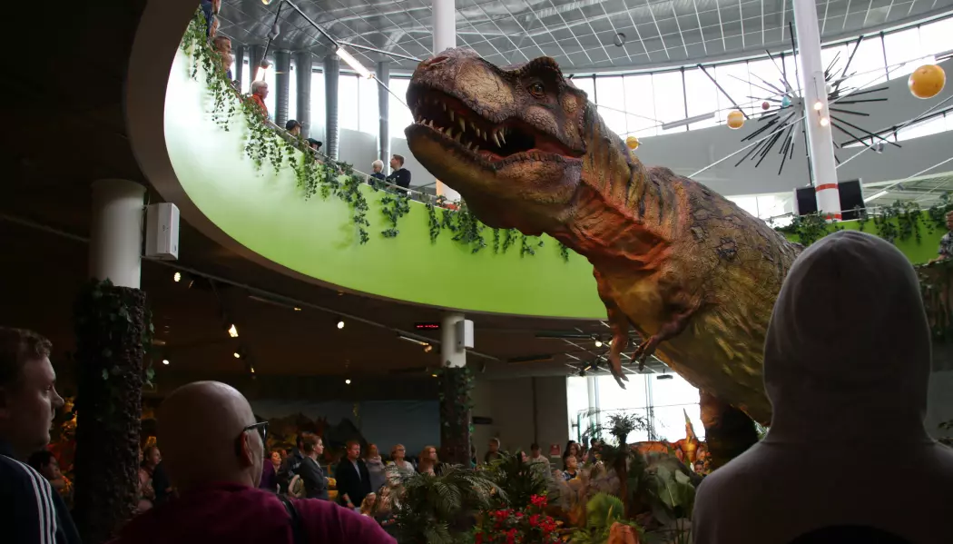 I byen Sarpsborg kan man nå se 15 modeller av dinosaurer i sin rette størrelse.