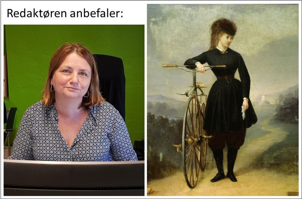 Redaktør Nina Kristiansen til venstre og den franske sangeren Blanche d'Antigny (1840-1874), malt av Betinet. Redaktør Nina Kristiansen til venstre og den franske sangeren Blanche d'Antigny (1840-1874), malt av Betinet.