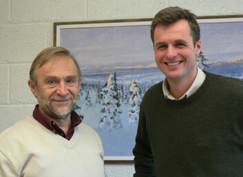 "Birger Solberg og Erik Trømborg (til høyre) har tro på bioenergi." "Birger Solberg og Erik Trømborg (til høyre) har tro på bioenergi."