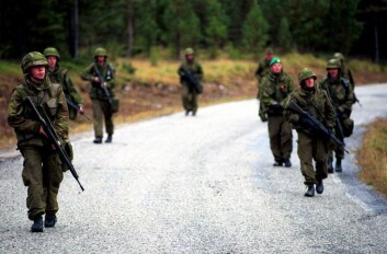 Telemark bataljons siste en øvelse før de sendes til Kosovo. Fra Hjerkinn i 1999. (Foto: Tomas Moss, Forsvarets mediesenter) Telemark bataljons siste en øvelse før de sendes til Kosovo. Fra Hjerkinn i 1999. (Foto: Tomas Moss, Forsvarets mediesenter)