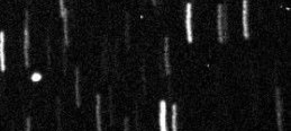 Asteroidepasseringa kunne følges direkte på internett via Slooh Space Camera Slooh