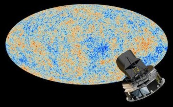 Planck og den kosmiske bakgrunnsstrålingen. (Foto: (Illustrasjon: ESA)) Planck og den kosmiske bakgrunnsstrålingen. (Foto: (Illustrasjon: ESA))