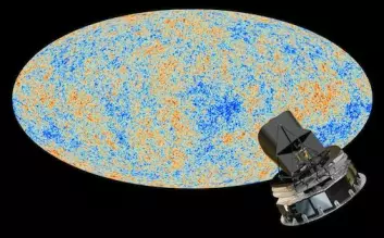 Planck og den kosmiske bakgrunnsstrålingen. (Foto: (Illustrasjon: ESA))