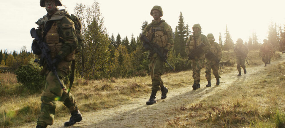 Elever fra Forsvarets ingeniørhøyskole under en øvelse nord for Lillehammer. Torgeir Haugaard / Forsvarets mediesenter