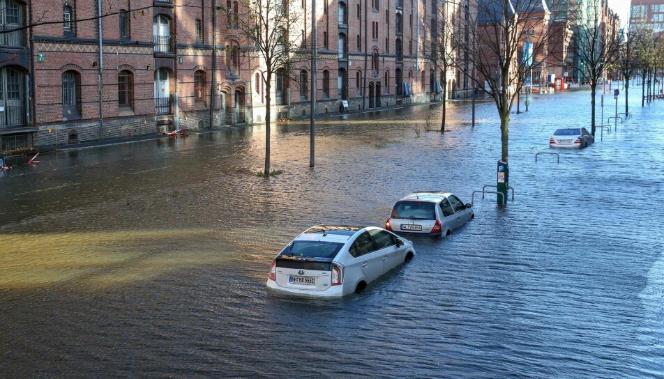 De siste årene har det vært mye flom i Sentral-Europa. Gatene i Hamburg, Tyskland ble oversvømt i oktober 2017.