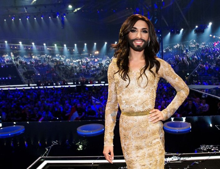 Musikkforsker mener at Melodi Grand Prix er smekkfull av politiske dagsordener. Her er Conchita Wurst fra Østerrike som vant årets konkurranse. (Foto: Erlend Aas / NTB scanpix) Musikkforsker mener at Melodi Grand Prix er smekkfull av politiske dagsordener. Her er Conchita Wurst fra Østerrike som vant årets konkurranse. (Foto: Erlend Aas / NTB scanpix)