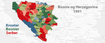 Bosnia-Herzegovina i 1991. (Foto: (Kart: Wikimedia Commons)) Bosnia-Herzegovina i 1991. (Foto: (Kart: Wikimedia Commons))