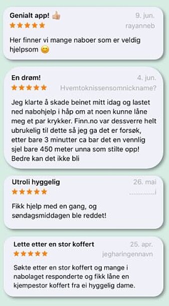 Appen får svært gode tilbakemeldinger fra de som bruker den. Appen får svært gode tilbakemeldinger fra de som bruker den.