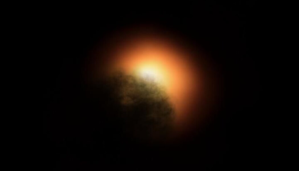 En mørk sky kan ha skygget for lyset fra Betelgeuse. En mørk sky kan ha skygget for lyset fra Betelgeuse.