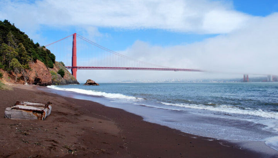 Golden Gate-brua, sett fra Kirby Cove-stranden. (Foto: BenBench, Wikimedia Commons)