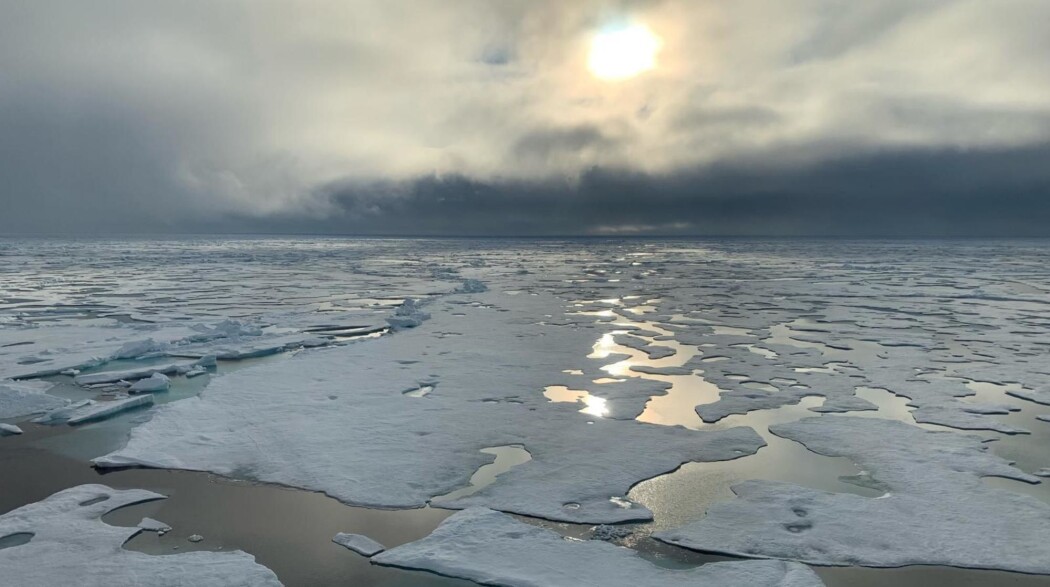 Besetningen på Polarstern kunne onsdag se isen på Nordpolen ligge i oppbrutte flak i sommersola, viser dette bildet fra ekspedisjonssjef Markus Rex. Besetningen på Polarstern kunne onsdag se isen på Nordpolen ligge i oppbrutte flak i sommersola, viser dette bildet fra ekspedisjonssjef Markus Rex.