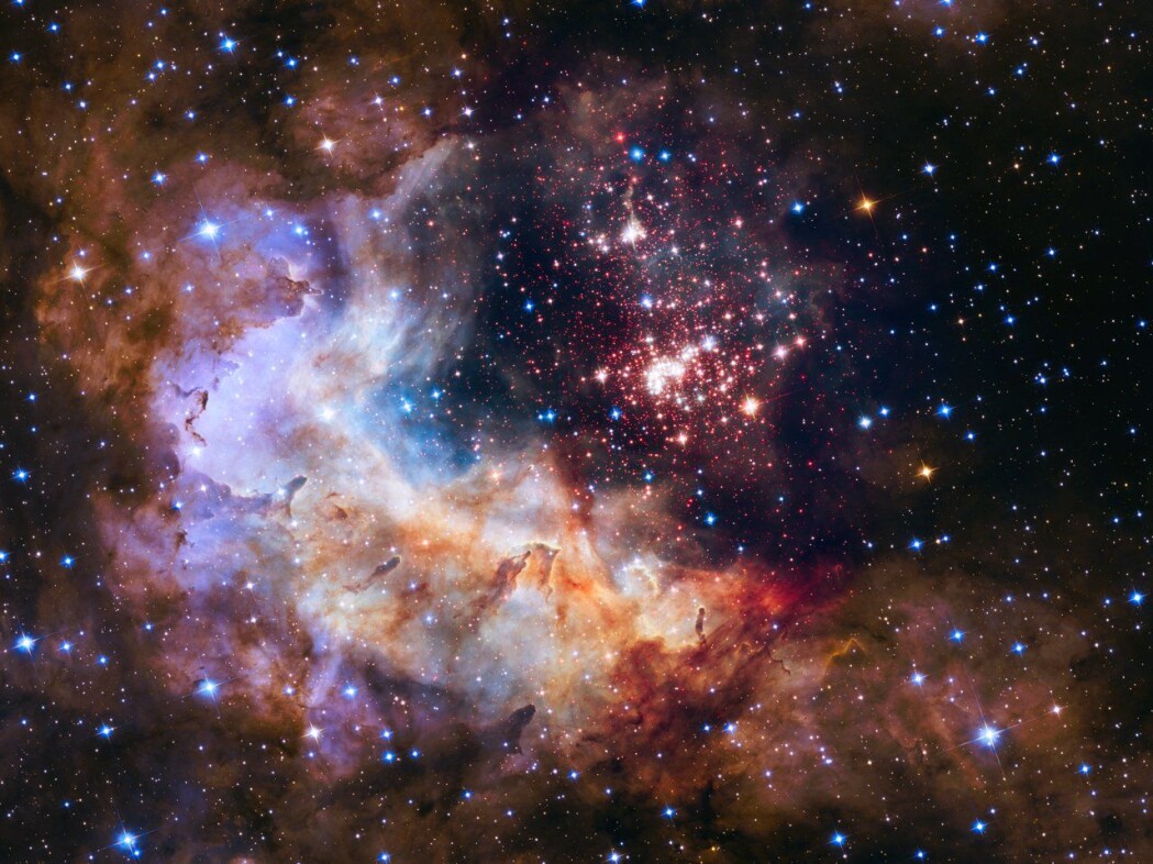 Big bang teorien forteller om hvordan universet har utviklet seg fra en tidlig tilstand. Her er et vakkert skue av en stjernehop i Melkeveien. Big bang teorien forteller om hvordan universet har utviklet seg fra en tidlig tilstand. Her er et vakkert skue av en stjernehop i Melkeveien.