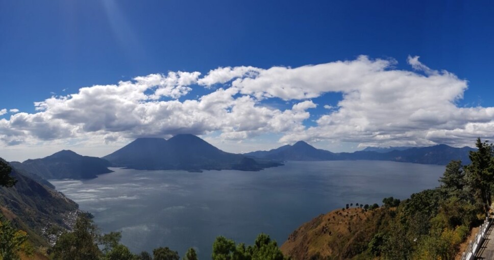 Super volcanoes can cause major destruction. This is the caldera after the volcano Los Chocoyos in Guatemala, now the beautiful Lake Atitlán.
