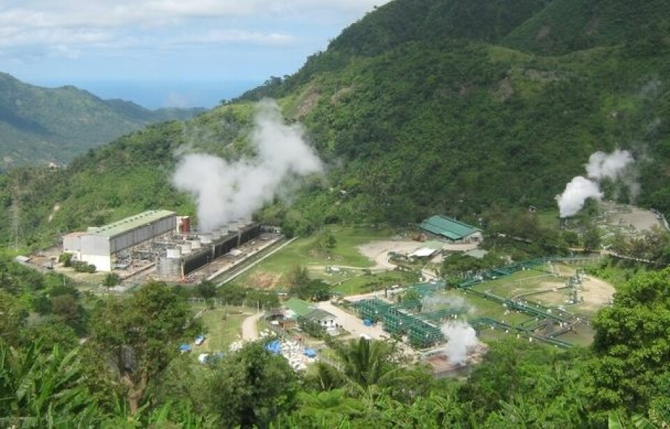 Puhagan geotermiske anlegg i Filippinene. Landet får 27 prosent av sin totale strømproduksjon fra jordas varme kilder. (Foto: Wikimedia Commons)