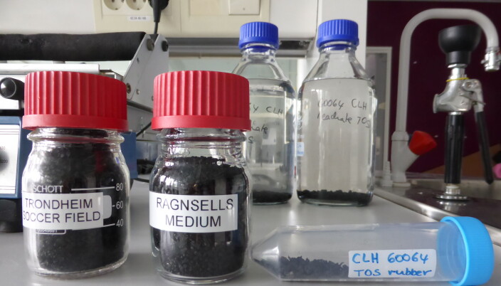 Test of finds of granules that have ended up in the sea. Test of finds of granules that have ended up in the sea.
