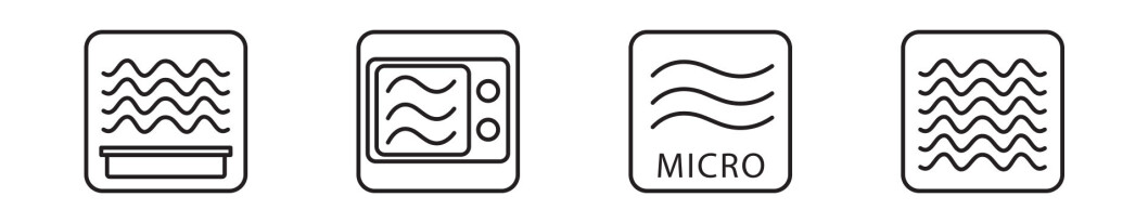 Symbols like these tell you that the pack is intended for us in a microwave oven. Symbols like these tell you that the pack is intended for us in a microwave oven.