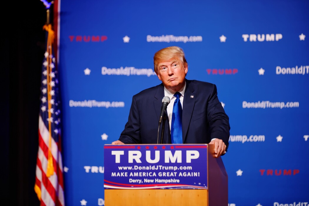 Blant sine egne: President Donald Trump i støtet under valgmøte i New Hampshire. Blant sine egne: President Donald Trump i støtet under valgmøte i New Hampshire.